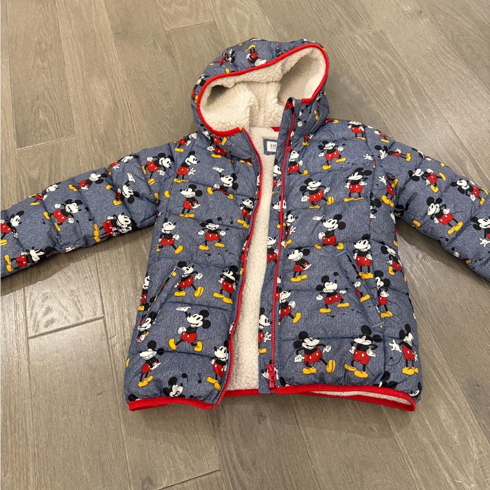 GAP Kids Disney Fleece Jacket with Red and Blue Accents